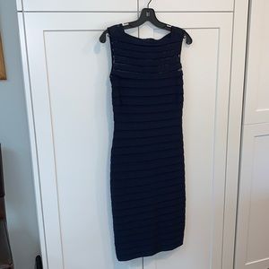 Tadashi Shoji navy blue xs midi dress